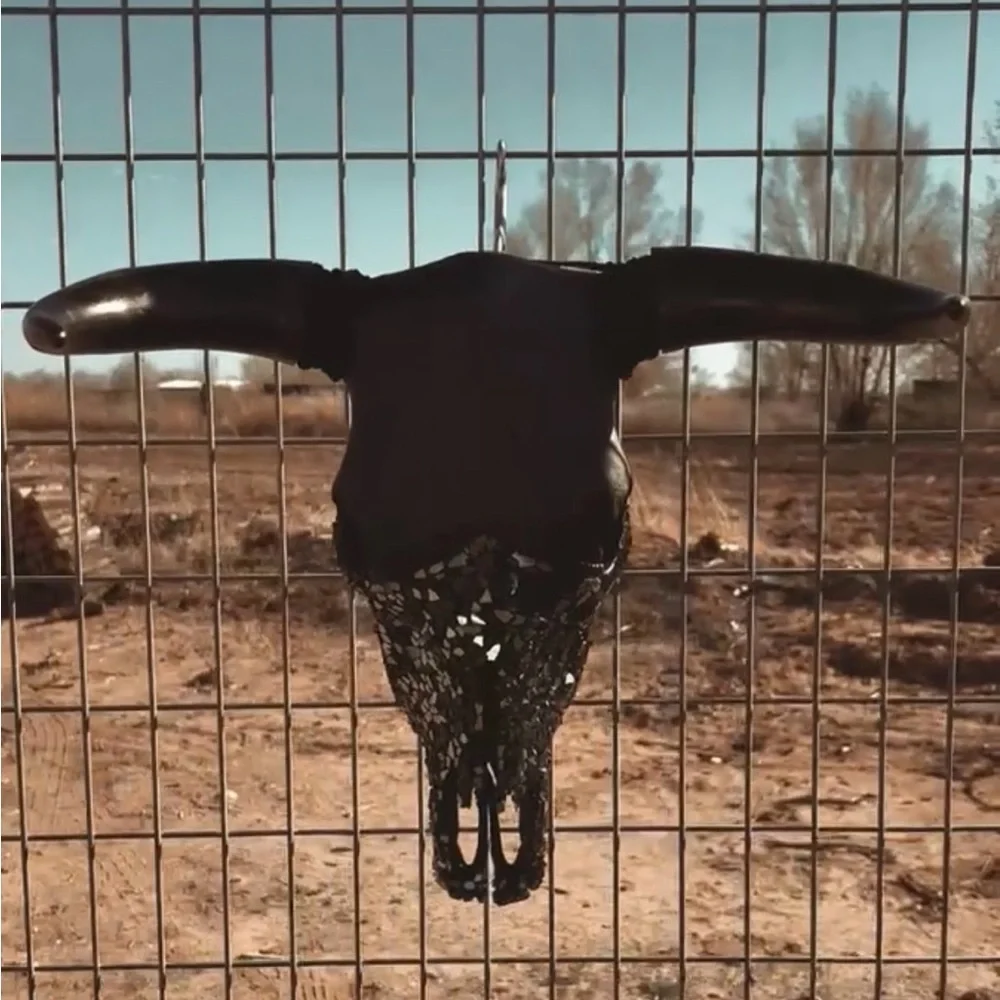 Black Decorative Bull - authentic